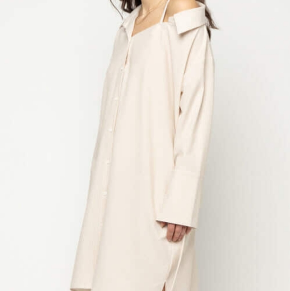 Oak + Fort | Off Shoulder Shirt dress 🧡 - Picture 2 of 6